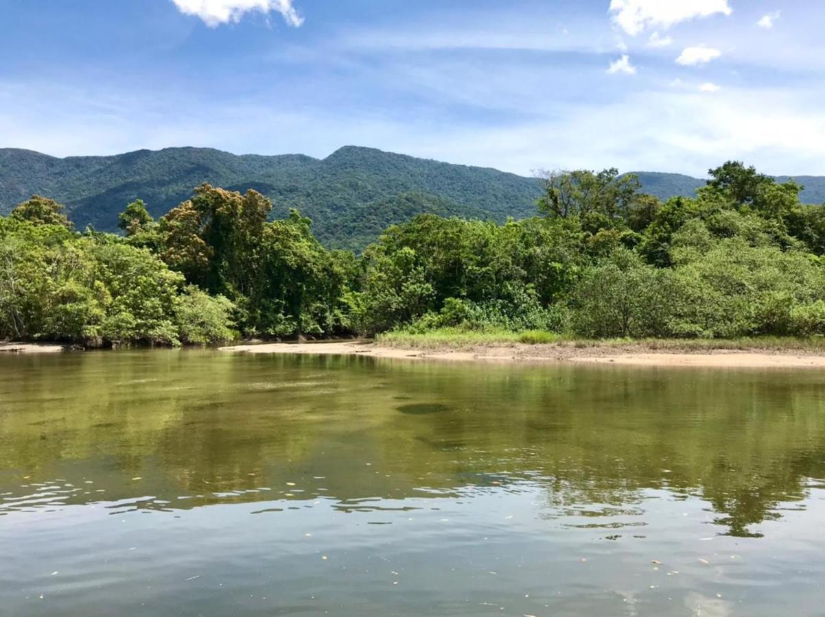 Chalé Privativo à beira do rio Jaguareguava na Mata Atlântica em Bertioga SP Villa Exterior foto